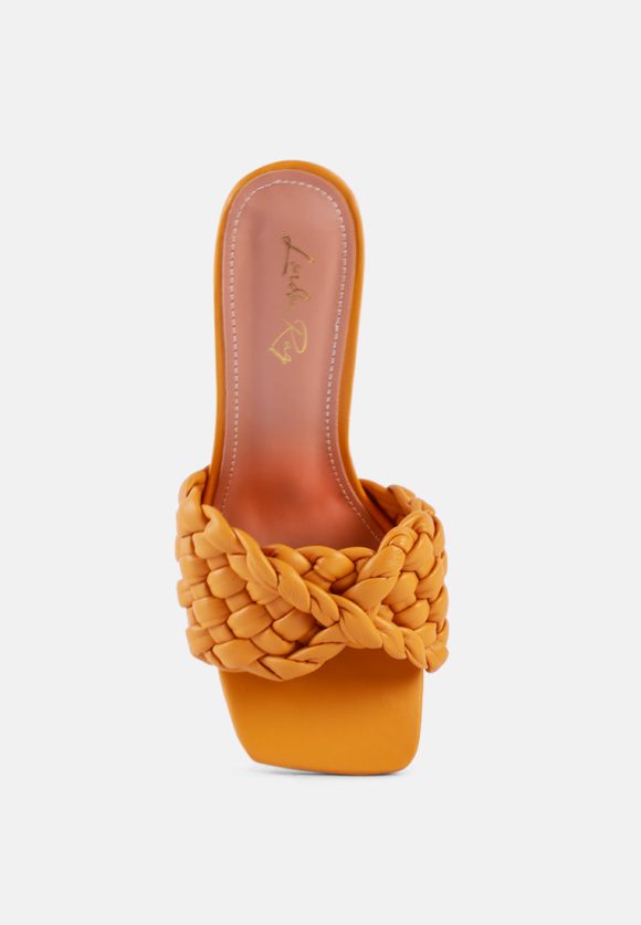 Celie Woven Strap Mid Heel Sandals - Image 4