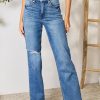 High Waist Distressed Jeans