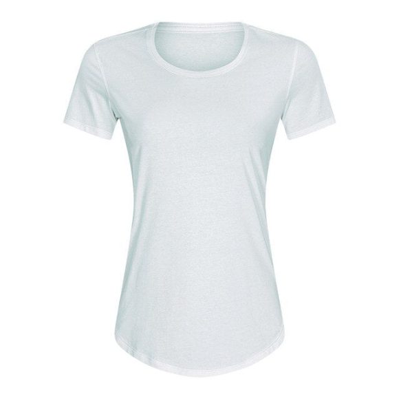 Cotton Yoga Exercise Workout T-shirt Women Anti-sweat Hip-length Running Fitness Gym Short Sleeve Shirts Tee - Image 12