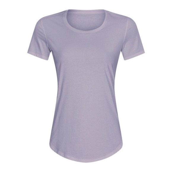 Cotton Yoga Exercise Workout T-shirt Women Anti-sweat Hip-length Running Fitness Gym Short Sleeve Shirts Tee - Image 39