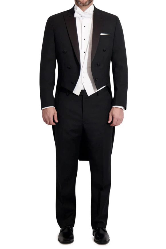 "Edward" Black Tuxedo Tailcoat - Image 6