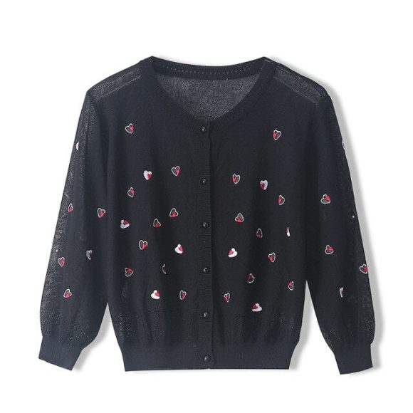 Fashion Women Blouse Tops Long Sleeve O-Neck Short Crop Tops Shirts Summer Womens Perspective Cardigan - Image 6