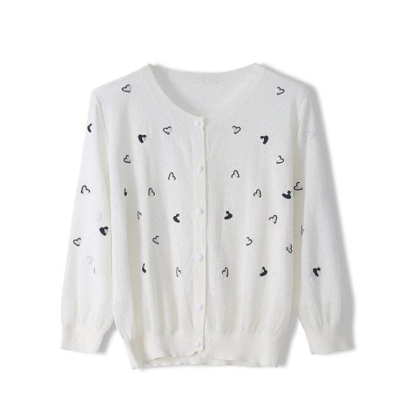 Fashion Women Blouse Tops Long Sleeve O-Neck Short Crop Tops Shirts Summer Womens Perspective Cardigan - Image 3