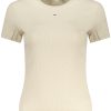 TOMMY HILFIGER SHORT SLEEVE T-SHIRT WOMEN BEIGE