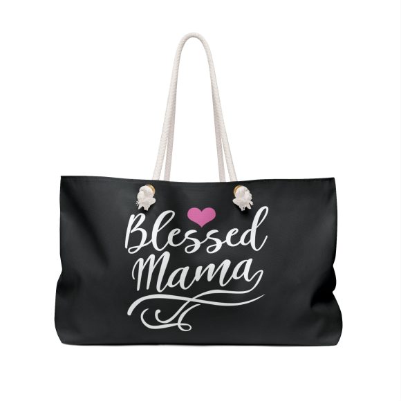 Weekender Bag - Blessed Mama Graphic Style Tote Bag - Image 2