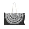 Weekender Tote Bag - Black and White Bohemian