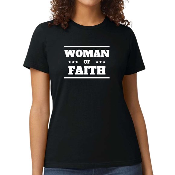 Womens Graphic T-shirt Woman of Faith - Image 9
