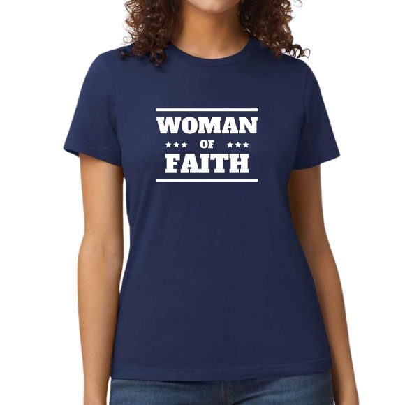 Womens Graphic T-shirt Woman of Faith - Image 18