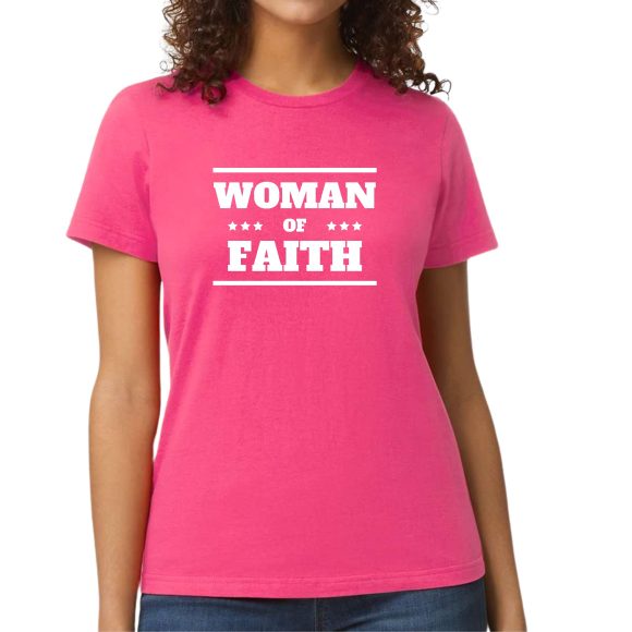 Womens Graphic T-shirt Woman of Faith - Image 39