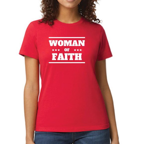 Womens Graphic T-shirt Woman of Faith - Image 11