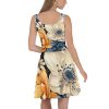 Womens Skater Dress - Floral Blue Print - Image 3