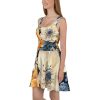 Womens Skater Dress - Floral Blue Print - Image 8