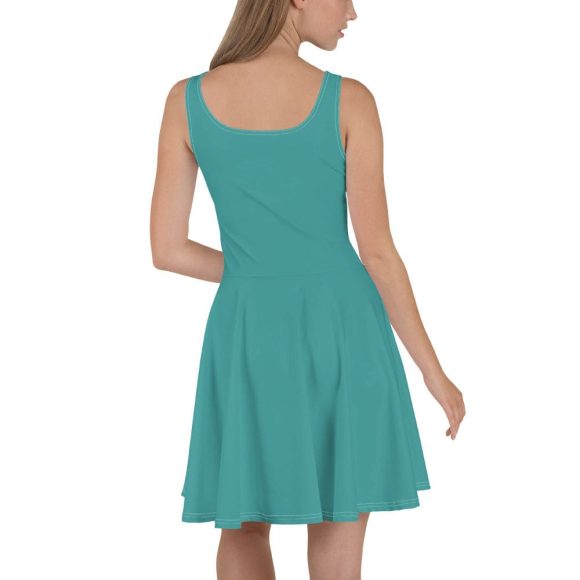 Womens Skater Dress - Teal Green - Image 3