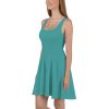 Womens Skater Dress - Teal Green