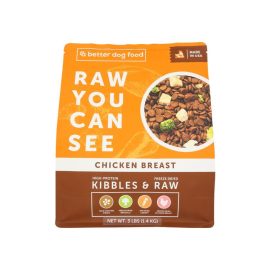 A BETTER FOOD: Kibbles and Raw Chicken Breast Dog Food, 3 lb