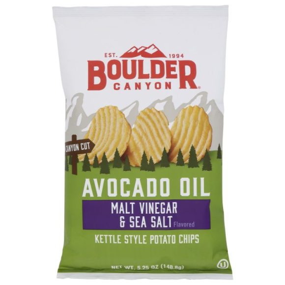 BOULDER CANYON: Avocado Oil Malt Vinegar and Sea Salt Chips, 5.25 oz