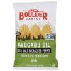 BOULDER CANYON: Olive Oil Sea Salt and Cracked Pepper Kettle Style Potato Chips, 5.25 oz