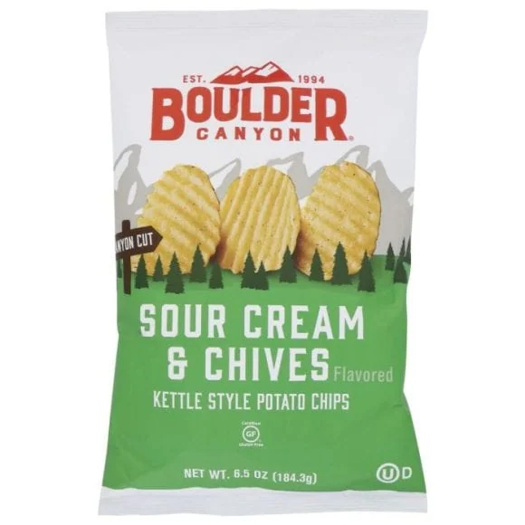 BOULDER CANYON: Sour Cream and Chives Potato Chips, 6.5 oz