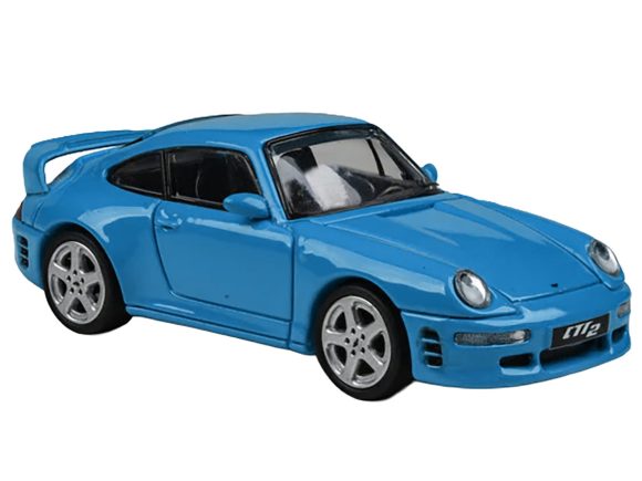 1995 RUF CTR2 Mexico Blue 1/64 Diecast Model Car by Paragon Models - Image 3