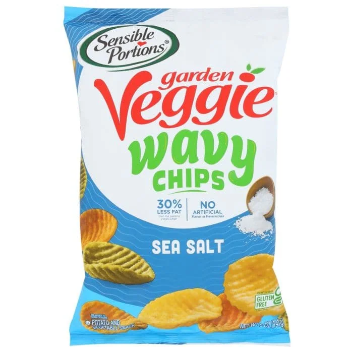 SENSIBLE PORTIONS: Sea Salt Veggie Wavy Chips, 5 oz