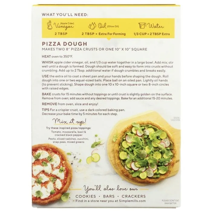 SIMPLE MILLS: Pizza Dough Mix, 9.8 oz - Image 3