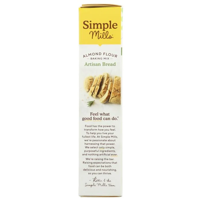 SIMPLE MILLS: Gluten Free Artisan Bread Almond Flour Mix, 9.5 oz - Image 2