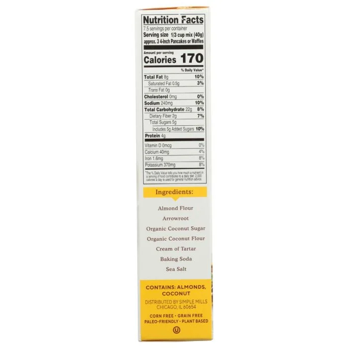 SIMPLE MILLS: Original Almond Flour Pancake and Waffle Mix, 10.7 oz - Image 2