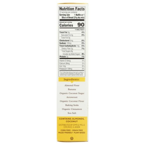 SIMPLE MILLS: Banana Muffin and Bread Mix, 9 oz - Image 3