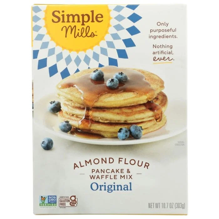 SIMPLE MILLS: Original Almond Flour Pancake and Waffle Mix, 10.7 oz
