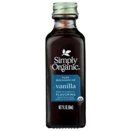 SIMPLY ORGANIC: Non Alcoholic Vanilla Flavoring, 2 oz