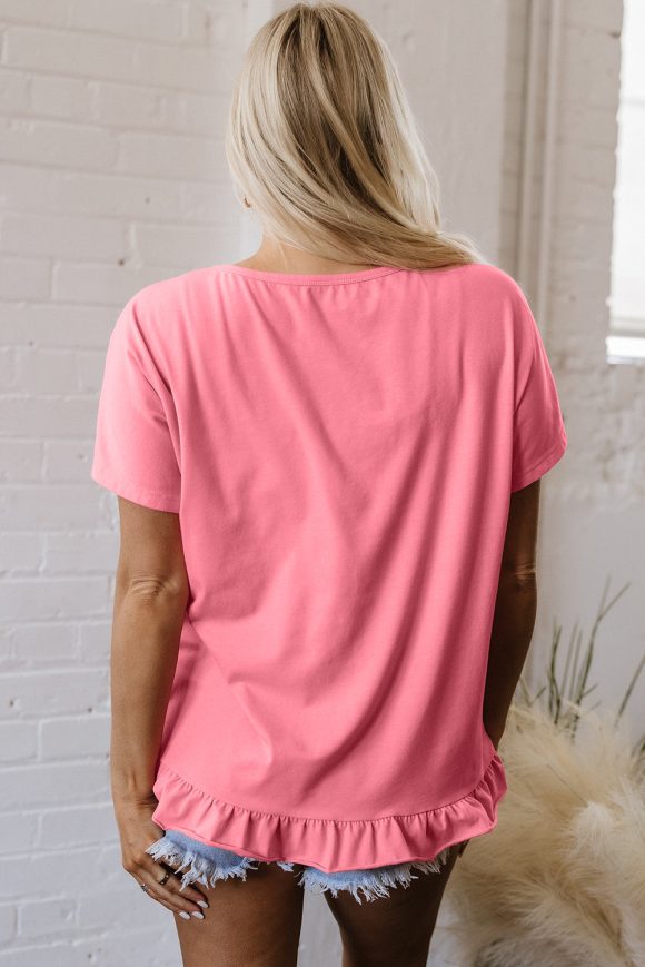 Kimber Frilled Hem Loose Top - Image 2