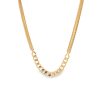 Thick Half Cuban Half Snake Chain Necklace / Bracelet (F102B)(I536)