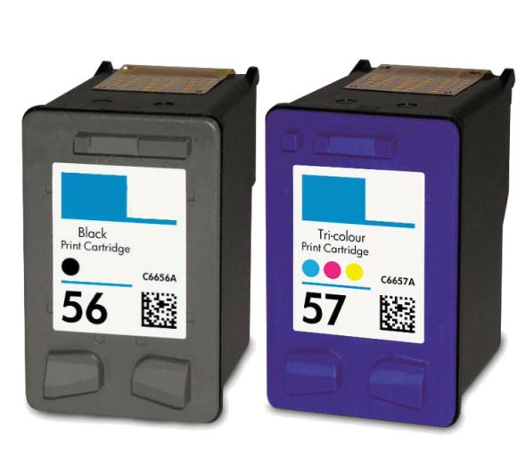 HP 56 Black and 57 Tricolor Ink Cartridges- Combo Pack - Image 2