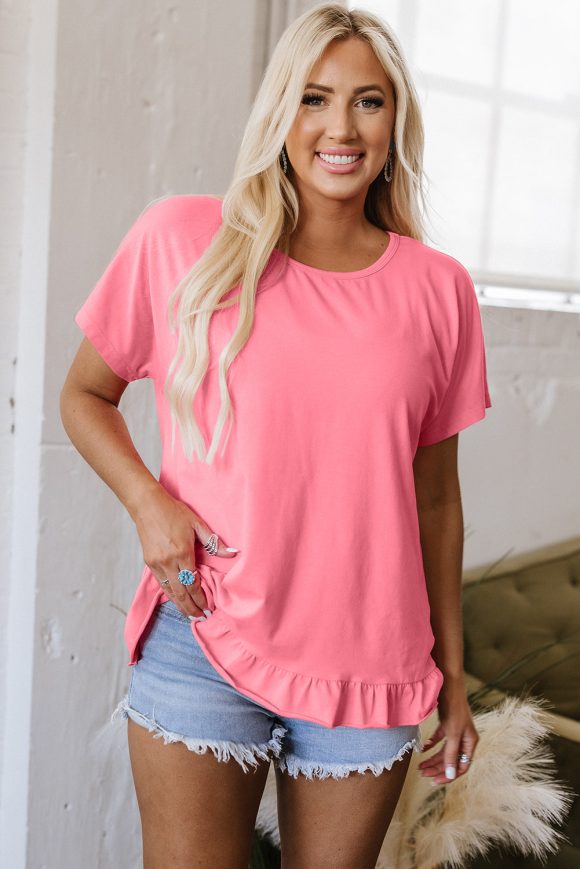 Kimber Frilled Hem Loose Top - Image 4