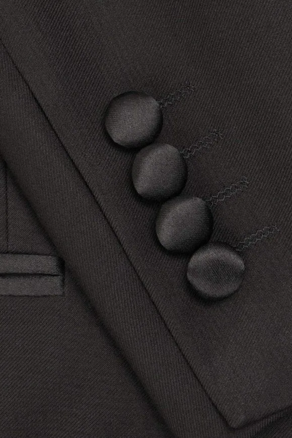 "London" Black Tuxedo Jacket - Image 3