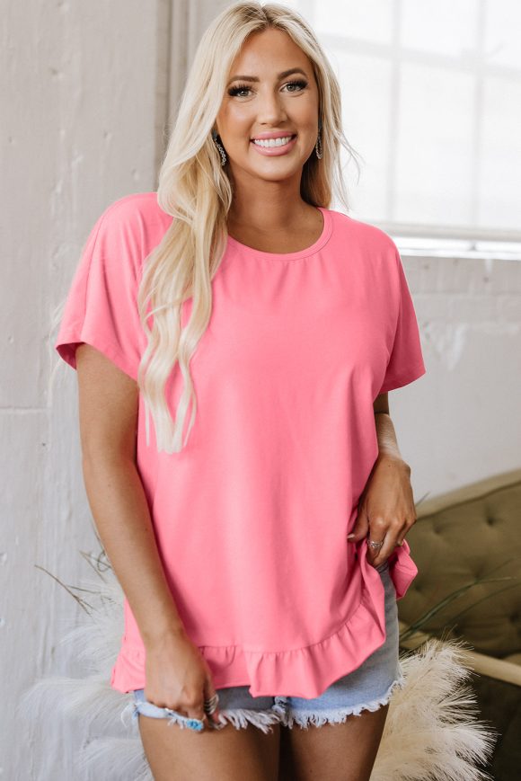 Kimber Frilled Hem Loose Top - Image 7