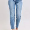 Judy Blue Mid-Rise Slim Jeans with Phone Pocket (Plus)