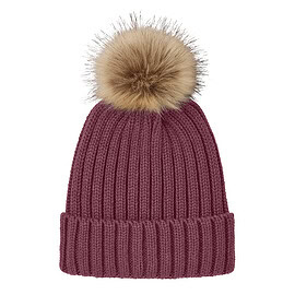 Faux Fur Pom Beanie Hat